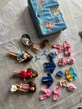 Vintage Tutti Dolls and Play Case Accessory Lot